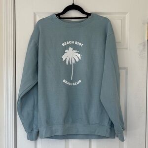 Beach Riot Beach Club Palm Tree Club Oversized Crewneck Sweatshirt